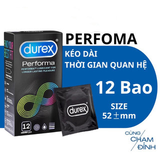 Bao cao su DUREX hộp 12 cái tùy chọn (Durex Performa, Fertherlite, Pleasuremax, Ultima, Kingtex, Invisible)