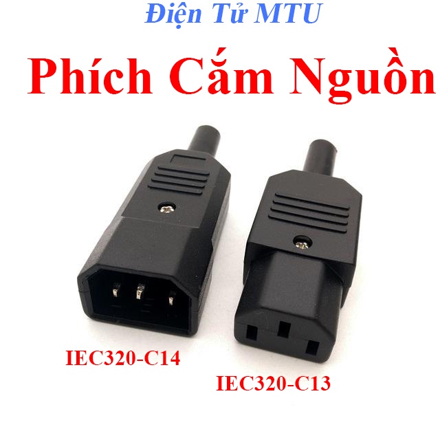 Phích Cắm Nguồn - Đầu nối C13 C14 (IEC320-C13 & IEC320-C14)