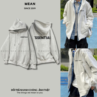 Áo Khoác Hoodie Nam Nữ Meanstore Hoodie Zip Nỉ Lót Lông, Bông Dày Form Rộng Màu Đen, Xám Local Brand - KNES1
