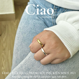 [HOẢ TỐC 1H] Nhẫn titan không đen gỉ thiết kế trơn mã 10 đơn giản Ciao accessories