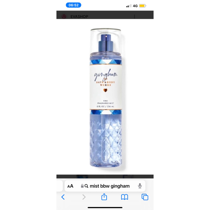 Xịt thơm toàn thân Bath & Body Works Gingham 236ml