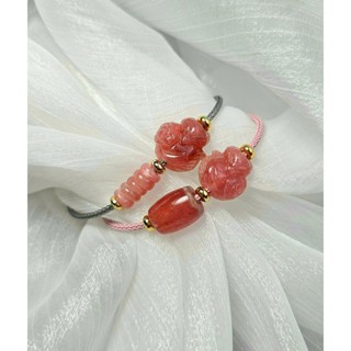 Vòng Tay Đá Hồ Ly Mix Ngũ Điếu/Lu Thống Đào Hoa Phước Tâm, Vòng Đá Phong Thủy Cao Cấp Mang Năng Lượng Tích Cực, Tài Lộc