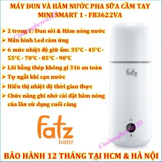 Máy ko pin sạc / Bình đun nước pha sữa di động Fatzbaby MINI SMART 1 – Fatz FB3622VA -Đun sôi và hâm nóng nước