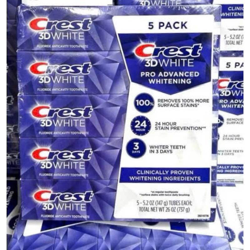 Kem đánh răng Crest 3D White Pro Advanced Triple Whitening