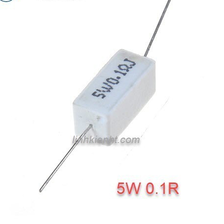 Túi 10 cái TRỞ 5W 0.1R TRỞ SỨ 5W 0.1R 5W 0.1 OHM LOẠI TỐT