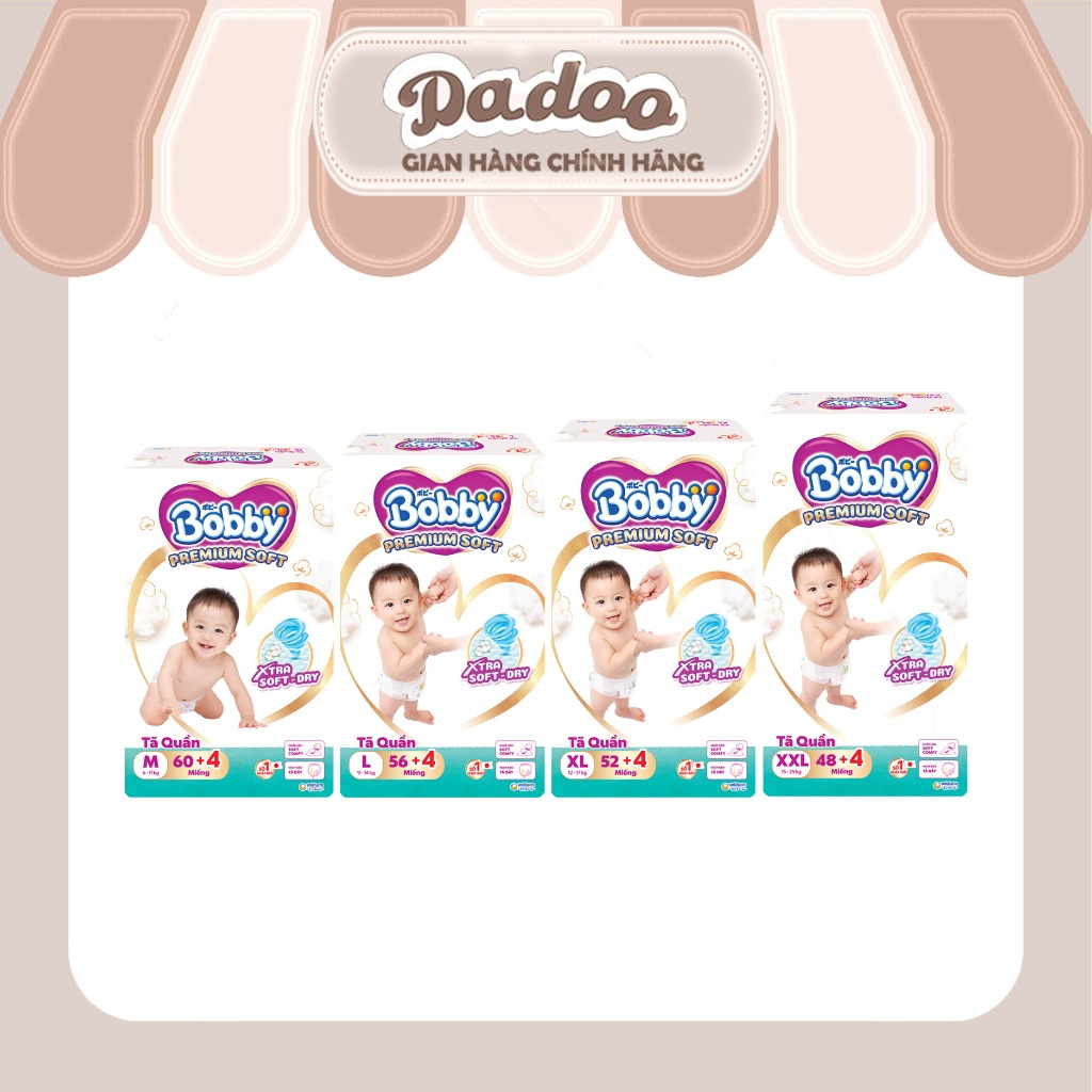 Tã Bỉm BOBBY PREMIUM SOFT cao cấp cho bé  [UNICHARM x DaDoo]