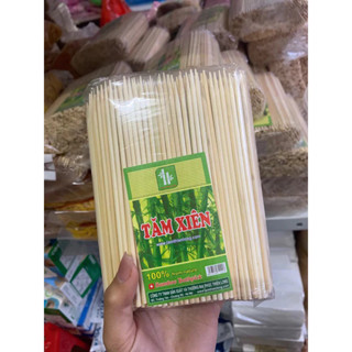 100 que tăm xiên -tăm xiên tre,xiên thịt nướng xúc xích dài 15cm, 17cm ,20cm, 30cm