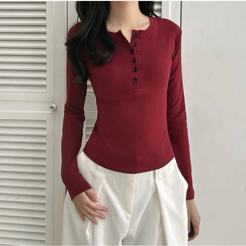 Áo thun tay dài tăm thỏ Justdun T66  miastrore96 . | BigBuy360 - bigbuy360.vn