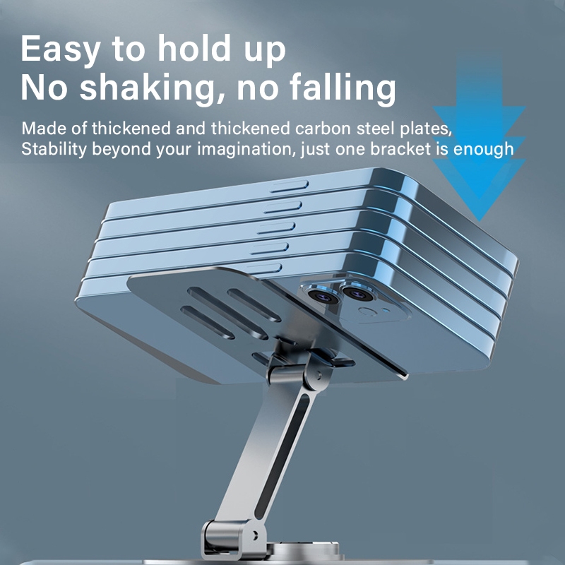 Kệ giá đỡ điện thoại hợp kim nhôm để bàn-xoay 360° ,giá đỡ máy tính bảng iPad,gấp gọn tiện dụng | BigBuy360 - bigbuy360.vn