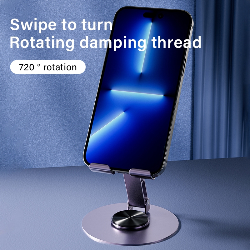 Kệ giá đỡ điện thoại hợp kim nhôm để bàn-xoay 360° ,giá đỡ máy tính bảng iPad,gấp gọn tiện dụng | BigBuy360 - bigbuy360.vn