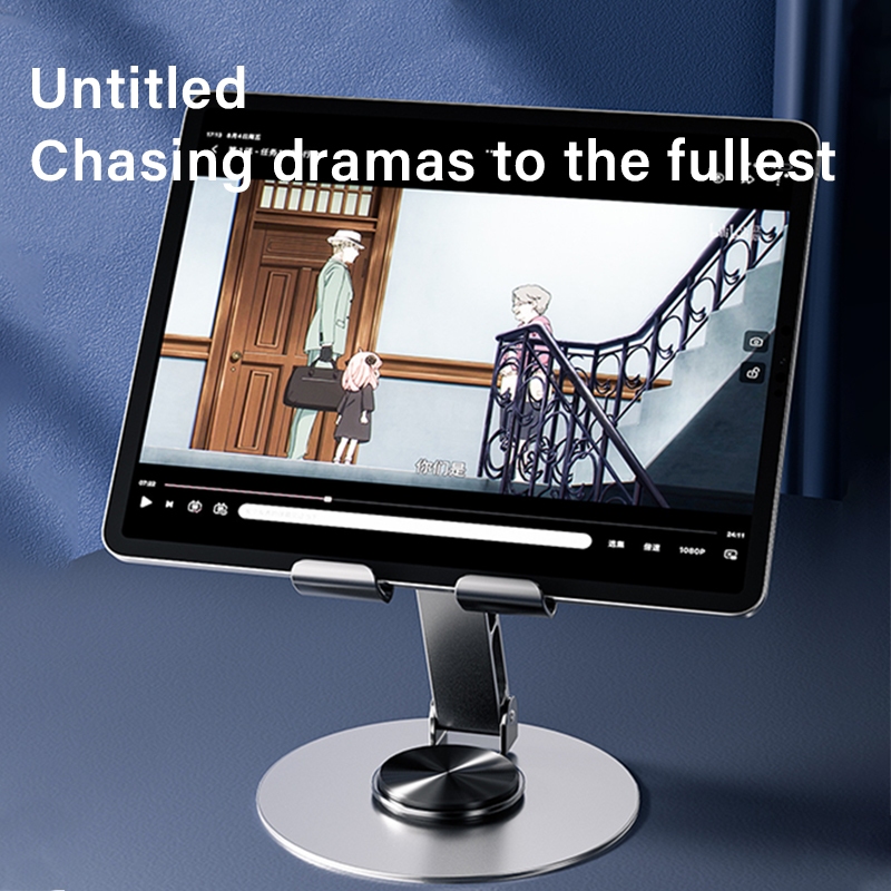 Kệ giá đỡ điện thoại hợp kim nhôm để bàn-xoay 360° ,giá đỡ máy tính bảng iPad,gấp gọn tiện dụng | BigBuy360 - bigbuy360.vn