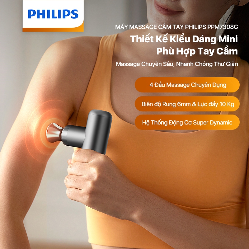 Máy Massage Cầm Tay Mini PHILIPS 7308-massage chuyên sâu,nhanh chóng thư giãn