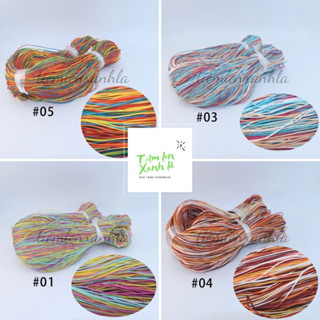 Dây sáp wax cầu vồng 1mm / dây sáp wax Đài loan 1mm / dây waterproof 1mm (bó 10 mét)