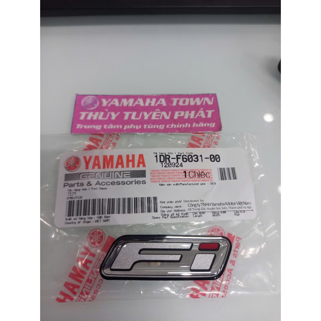 Logo Fi dán mão ốp đầu zin chính hãng yamaha