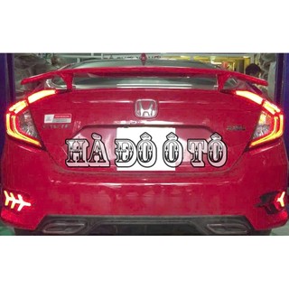 Đuôi gió thể thao có đèn xe Civic ( Hàng Mộc Chưa Sơn ) - Cánh Gió Có Đèn Honda Civic