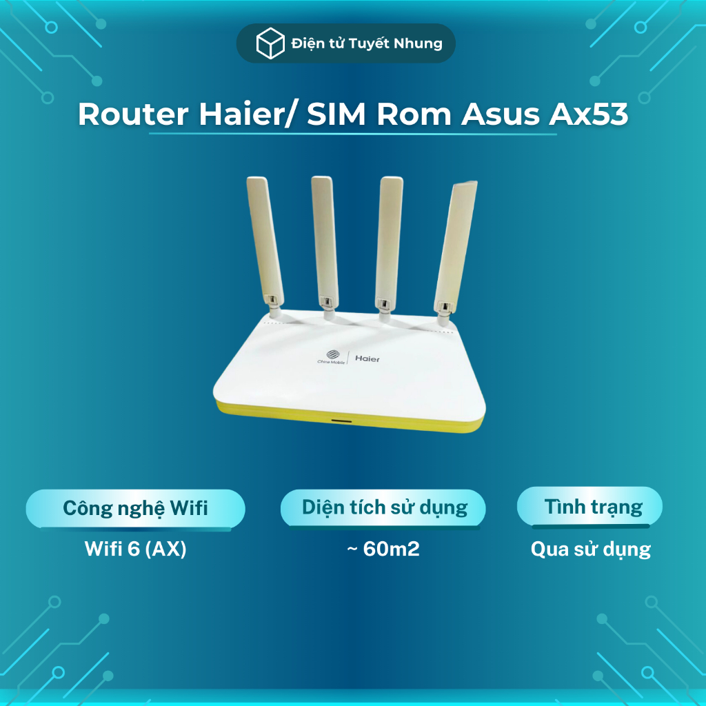 Router Haier Chạy Rom Asus Ax53u Chuẩn Ax1800, Qua Sử Dụng - Router Wifi Lỗi 1-1 3 Tháng