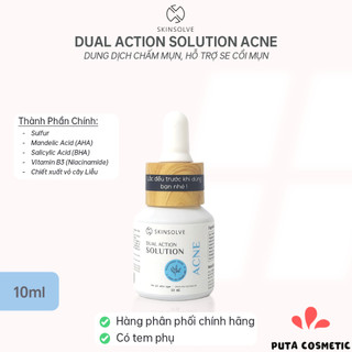 Skinsolve Dual Action Solution Acne 10ml - Dung dịch chấm mụn, hỗ trợ se cồi mụn