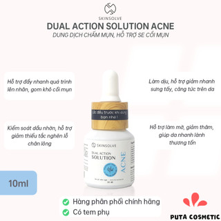 Skinsolve Dual Action Solution Acne 10ml - Dung dịch chấm mụn, hỗ trợ se cồi mụn