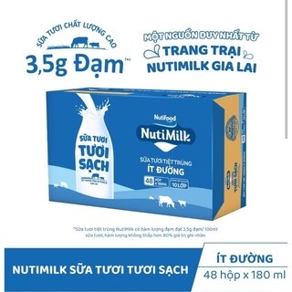 Sữa tươi Tươi Sạch Ít Đường NutiMilk