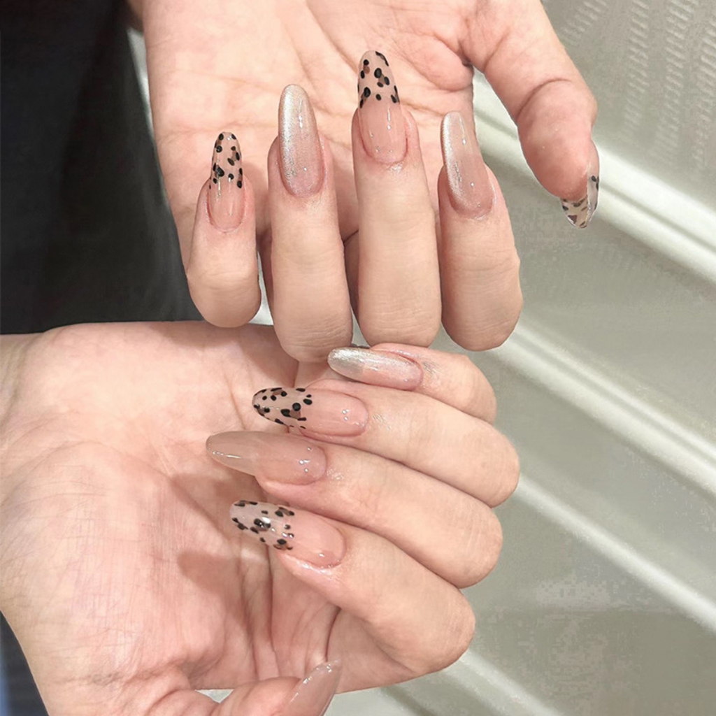 Bộ 24 móng tay giả nail box mã 404 mắt mèo, kèm keo dán.