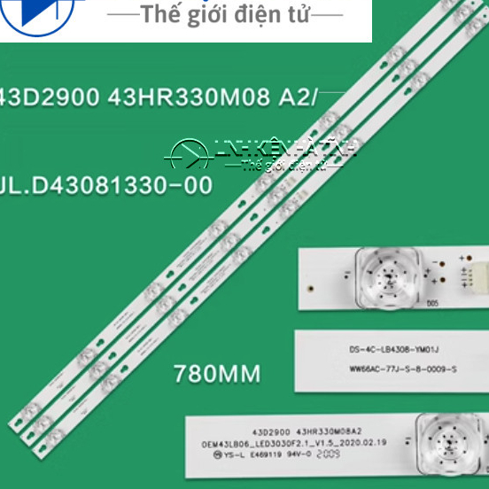 BỘ LED TIVI TCL 43D2900 43S62 43P62 43S6000 43S6100 43S4900 43D8600 43A730U L43F1B 43P2 43HR330M08 A