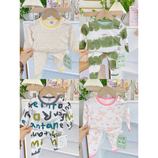 [size này ko có nút] Đồ bộ điều hoà dài 20-35kg (6-9 tuổi) chất vải thun lạnh tencel mềm mát