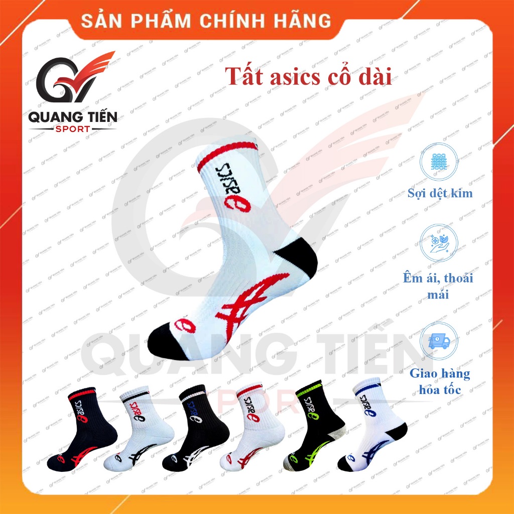 Tất thể thao ASICS cổ dài cao cấp