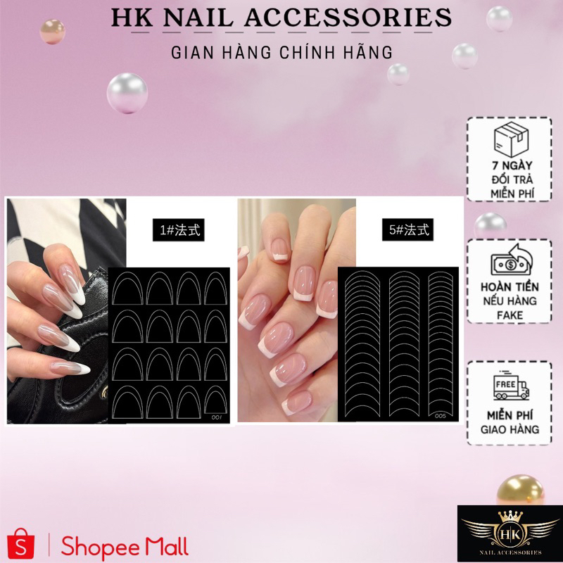 Sticker dán, miếng dán tạo phen móng HK NAIL ACCESSORIES