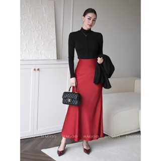 Áo thun cổ lọ nữ ôm body dài tay  HAGOO 5 màu Đỏ/ Đen/ Ghi / Trắng/ Vàng/ Nâu  [ A483 ]