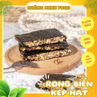  Bánh Rong Biển kẹp hạt dinh dưỡng Hoàng Minh Food snack hạt dinh dưỡng giòn béo ăn kiêng giảm cân healthy 