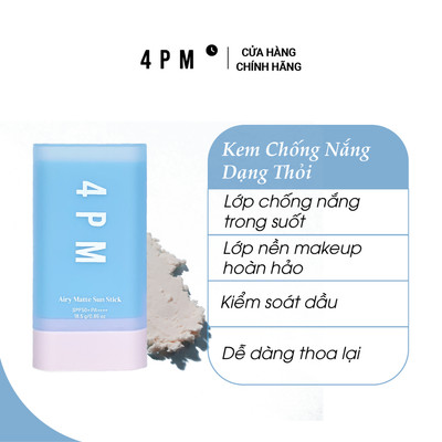 Kem Chống Nắng Dạng Thỏi Kiềm Dầu Mỏng Nhẹ 4PM Airy Matte Sun Stick SPF50+ PA++++ 18,5g