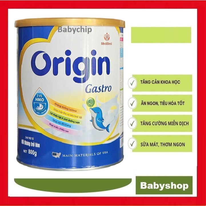 Sữa Origin Gastro 800g dành cho bé tiêu hoá kém.