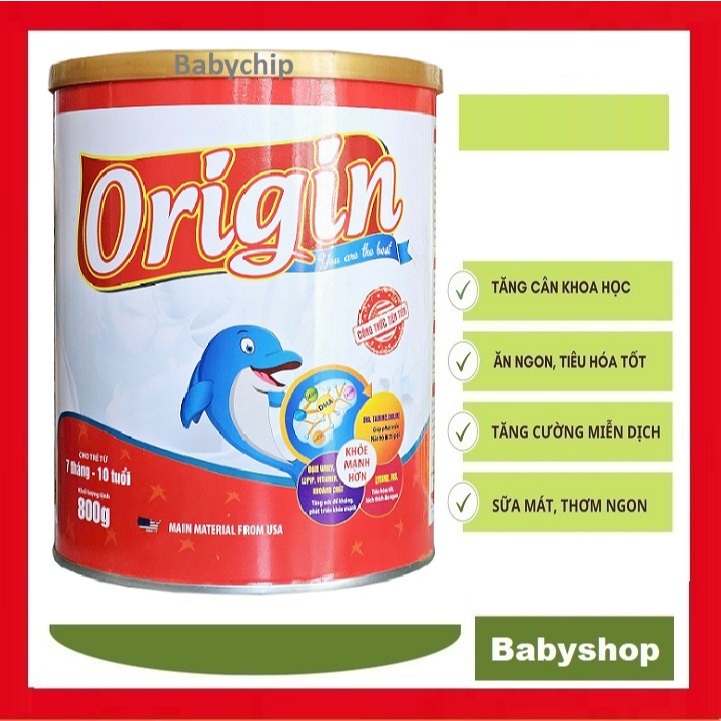 Sữa Origin 800g Cho trẻ nhẹ cân thấp còi.