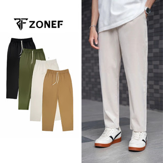 Quần Kaki Nam Baggy ZoneF Unisex Basic Ống Rộng Cạp Chun Form Quần Tây Siêu Tôn Dáng - BGK