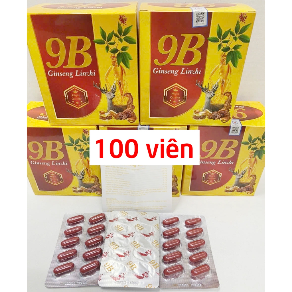 Vitamin tổng hợp 9B Ginseng Linzhi giúp ăn ngon, tăng sức khỏe, sức đề kháng - 100 viên