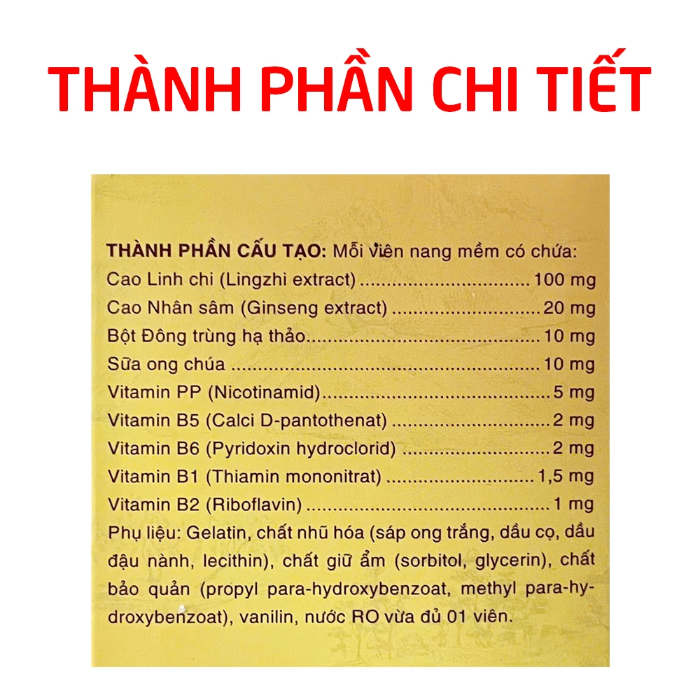 Vitamin tổng hợp 9B Ginseng Linzhi giúp ăn ngon, tăng sức khỏe, sức đề kháng - 100 viên