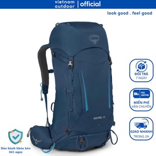 Balo Leo Núi Du Lịch OSPREY KESTREL 38 Có Trợ Lực Áo Mưa Đi Kèm Ngăn Chính Nhiều Ngăn Thời Trang