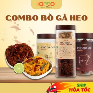 Combo khô gà, khô heo, khô bò (Combo ăn vặt 2024)