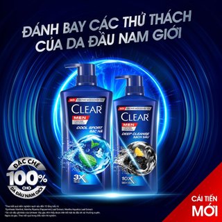 Dầu Gội Clear Men Shampoo 630g