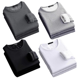 Áo giữ Nhiệt Tay Dài Có Lót Lông Cực Ấm Co Dãn Thoải Mái Dành Cho Nam Nhiều Màu