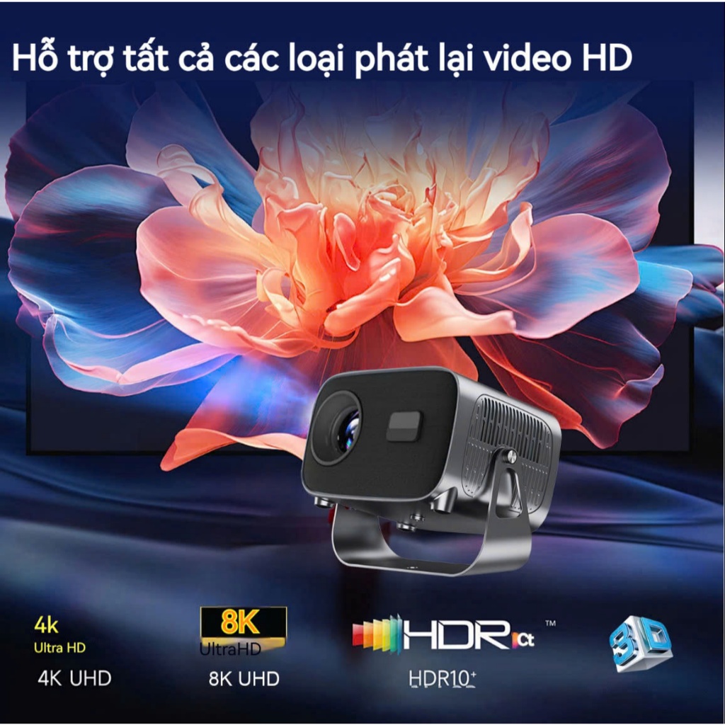 Máy chiếu mini 670PRO máy chiếu xem phim Giải mã Full HD 4k 8800 Lumens Điều chỉnh 360° kết nối điện thoạ Laptop iPad PC | BigBuy360 - bigbuy360.vn