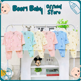 Combo 5 Bộ Quần Áo Màu Dài Tay Thun Lạnh Cho Bé 0-9 Tháng