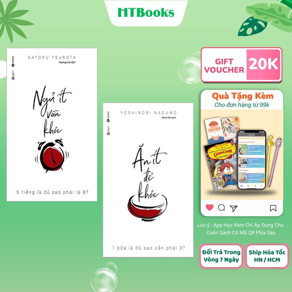 Sách - Bộ Ăn Ít Để Khỏe + Ngủ Ít Vẫn Khỏe (Combo/lẻ tùy chọn)