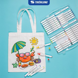 Bút sơn/ Bút lông màu Acrylic Markers 2 đầu ngòi Thiên Long Colokit 12/24/36 Màu sắc tươi sáng, Trang trí đa chất liệu