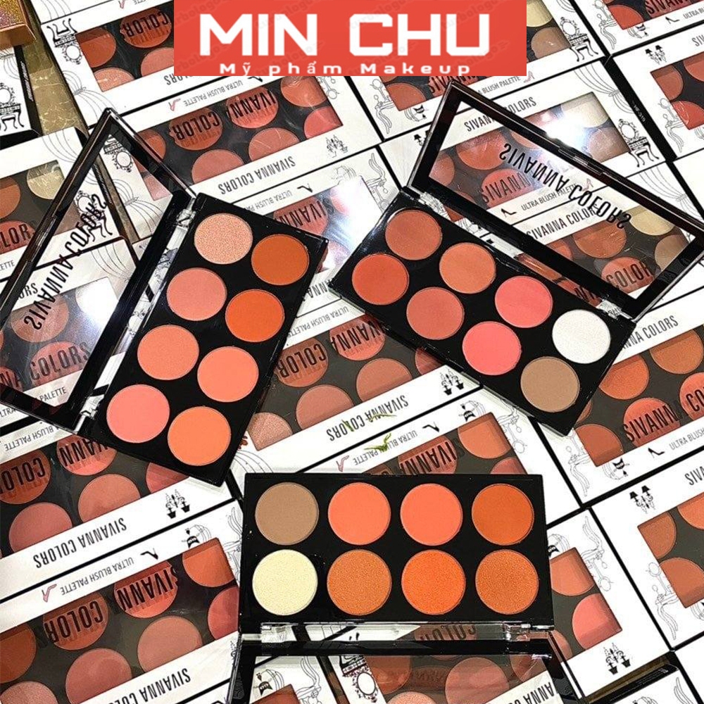 Phấn Má Hồng Sivanna 8 ô Tạo Khối và Bắt Sáng Sivanna Ultra Brush