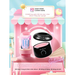    TẶNG CHÉN SILICON  Combo Nồi Nấu Sáp Wax Lông Pro 100  Wax Nách  Râu Tiết Kiệm HY WAXING 