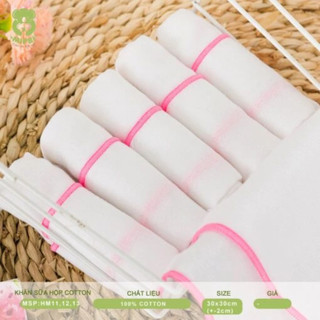 Khăn sữa cotton, khăn sữa Mipbi 100% cotton - Hộp 6 chiếc