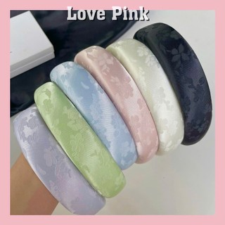  Băng đô cài tóc mấn vải lụa gấm satin size to 3cm bờm áo dài màu pastel phong cách tiểu thư  BD 174  