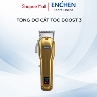 Tông đơ cắt tóc Enchen Boost 3 lưỡi cắt sắc bén với 8 cử lược, màn hình kỹ thuật số