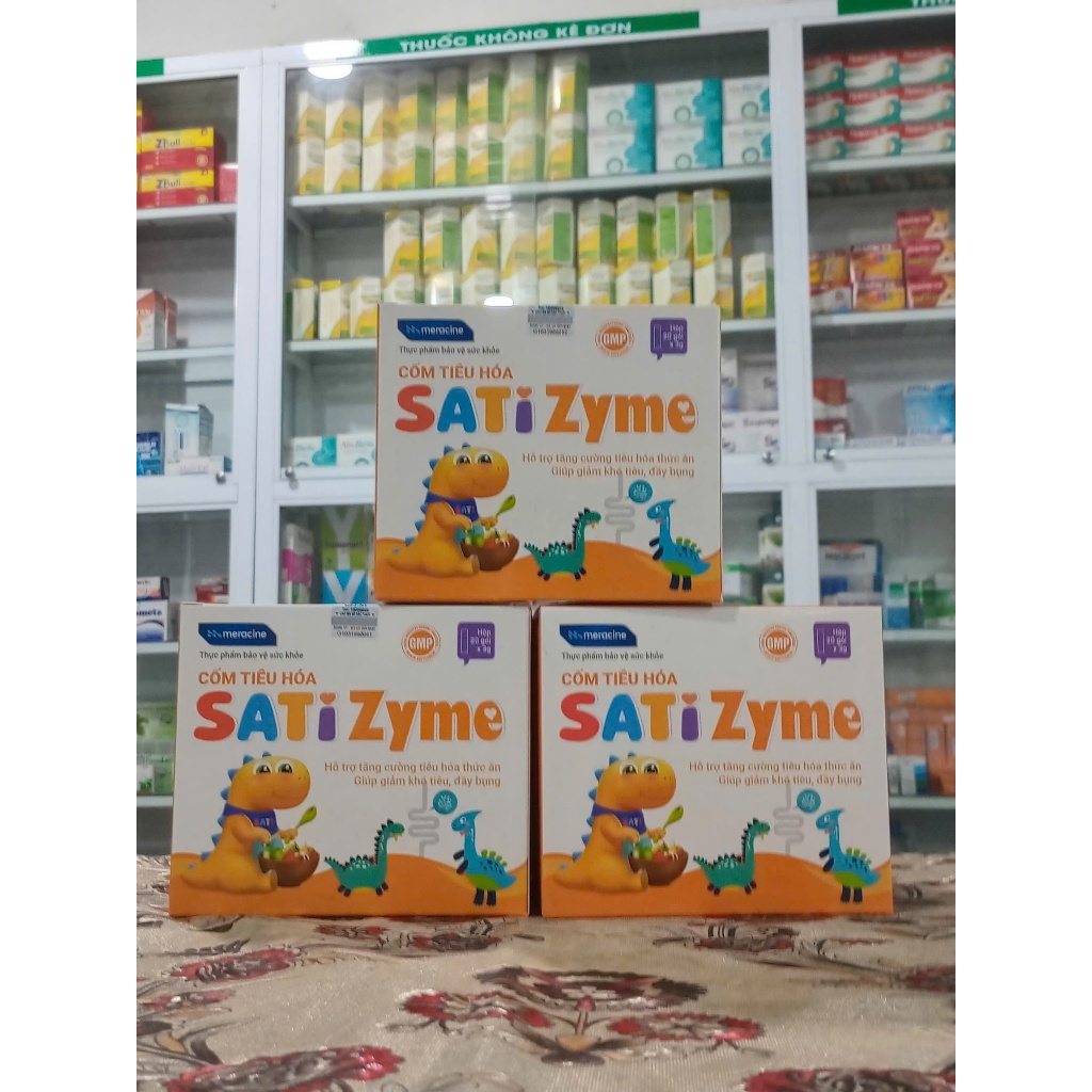 [5TẶNG 1]CỐM TIÊU HÓA SATI ZYME HỘP 20 GÓI x 3G
